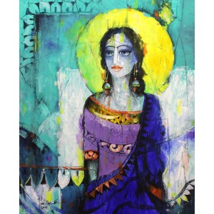 Janisar Ali, 24 x 30 Inch, Acrylic On Canvas, Figurative Painting,AC-JNA-055